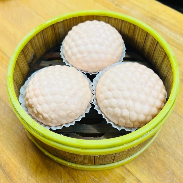 Vegan Salted Eggless Lava Bun.